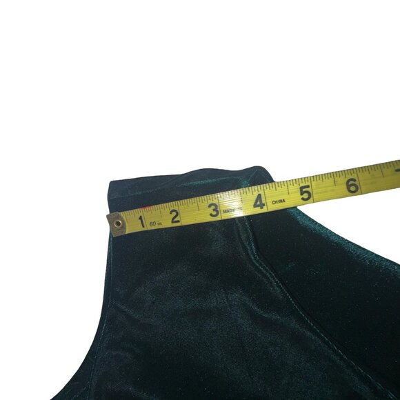 Danny & Nicole Velvet Women's Hunter Green Short Sleeve Midi Fit + Flare Dress S - Picture 9 of 12